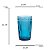 CJ 6 COPOS ALTOS DE VIDRO EMPIRE AZUL 335ml - Imagem 3