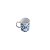 CANECA DE PORCELANA BRAGA AZUL E BRANCA 330ml - Imagem 1