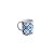 CANECA DE PORCELANA BRAGA AZUL E BRANCA 330ml - Imagem 2