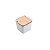 SALEIRO DE MESA DE CERÂMICA C/TAMPA DE MADEIRA BIANCO 12x12 - Imagem 1