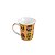 CANECA DE PORCELANA CAVEIRA LARANJA 350ml - Imagem 2