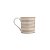 CANECA DE PORCELANA LINES BRANCA E BEGE 350ml - Imagem 3