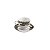 CJ 6 XÍCARAS P/CHÁ C/PIRES PORCELANA TROPICAL GARDEN 180ml - Imagem 3
