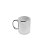 CANECA  PORCELANA LUMINUS PRATEADA 325ml C/CAIXA  PRESENTE - Imagem 1