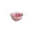 BOWL DE CERÂMICA GEOMÉTRICO VERMELHO E BRANCO 12cm - Imagem 1