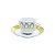 CJ 6 XÍCARAS P/CAFÉ DE PORCELANA SUPER WHITE PINEAPPLE 90ml - Imagem 2
