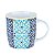 CANECA DE PORCELANA LADRILHO AZUL 350ml - Imagem 1