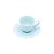 CJ 6 XÍCARAS P/CAFÉ C/PÍRES DE PORCELANA PRINCESS AZUL 90ml - Imagem 2