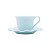 CJ 6 XÍCARAS P/CAFÉ C/PÍRES DE PORCELANA PRINCESS AZUL 90ml - Imagem 3
