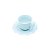CJ 6 XÍCARAS P/CAFÉ C/PÍRES DE PORCELANA PRINCESS AZUL 90ml - Imagem 4