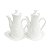 CJ 3PC GALHETEIRO DE PORCELANA SUPER WHITE QUEEN 250ml - Imagem 1