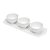 CJ 3 PETISQUEIRAS C/SUPORTE DE PORCELANA SUPER WHITE QUEEN - Imagem 1
