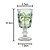 CJ 6 TAÇAS P/ÁGUA DE VIDRO TROPICAL PALM HAND PAINTING 310ml - Imagem 3