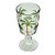 CJ 6 TAÇAS P/ÁGUA DE VIDRO TROPICAL PALM HAND PAINTING 310ml - Imagem 2