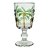 CJ 6 TAÇAS P/ÁGUA DE VIDRO TROPICAL PALM HAND PAINTING 310ml - Imagem 1