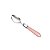 CJ 6 COLHERES SOBREMESA AÇO INOX CABO PLÁSTICO ROSA 19,5cm - Imagem 1