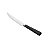CJ 6 FACAS CHURRASCO AÇO INOX CABO PLÁSTIC RATTAN PRETO 22cm - Imagem 1