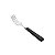 CJ 6 GARFOS MESA AÇO INOX CABO PLÁSTICO RATTAN PRETO 19,5 - Imagem 1