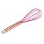 BATEDOR DE OVOS DE NYLON C/CABO DE AÇO INOX ROSÉ 30cm - Imagem 1