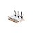 CJ BANDEJA PLÁSTICO 3 MOLHEIRAS 3 COLHERES AÇO INOX 28x15 - Imagem 2