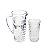 CJ 7PC JARRA C/6 COPOS DE CRISTAL SANTORINI 1l/256ml - Imagem 1