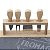 CJ BANDEJA ARDÓSIA C/SUPORTE BAMBU 4 PC P/QUEIJO AÇO INOX - Imagem 5