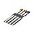 CJ 4 PARES DE HASHI DE BAMBU C/PONTA COLORIDA 24cm - Imagem 2