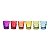 CJ 6 COPOS DE VIDRO FACES COLORIDO 50ml - Imagem 2