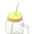 CANECA DE VIDRO C/TAMPA E CANUDO PINEAPPLE AMARELA 480ml - Imagem 2