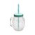 CANECA DE VIDRO C/TAMPA E CANUDO PINEAPPLE VERDE 480ml - Imagem 2