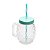 CANECA DE VIDRO C/TAMPA E CANUDO PINEAPPLE VERDE 480ml - Imagem 3