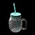 CANECA DE VIDRO C/TAMPA E CANUDO PINEAPPLE VERDE 480ml - Imagem 4