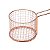 CESTA DE FERRO CROMADO ROSÉ 21x10x10cm - Imagem 5