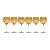 CJ 6 TAÇAS P/VINHO DE VIDRO LAPIDADAS ELEGANCE ÂMBAR 370ml - Imagem 5