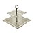 CENTRO DE MESA 2 ANDARES DE CRISTAL QUADRATTA 28x2,5cm/19x2 - Imagem 3