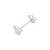 CJ 6 DESCANSOS P/TALHER DE ZAMAC SILVER PLATED CROWN 8cm - Imagem 1