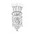CJ 6 COLHERES C/SUPORTE DE ZAMAC NIQUELADO CRISTAL 14cm - Imagem 1