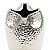 VASO DECORATIVO CERÂMICA PRATEADO 16x30cm - Imagem 3