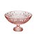 CENTRO DE MESA CRISTAL C/PÉ LYS ROSA 30x19cm - Imagem 1