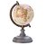 GLOBO DECORATIVO DE PLÁSTICO C/BASE DE MADEIRA CINZA 12,5cm - Imagem 1
