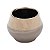 VASO DECORATIVO CERÂMICA MARROM/DOURADO 15x11cm - Imagem 1