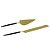 CJ 2PC AÇO INOX P/BOLO KYOTO DOURADO/PRETO - Imagem 1