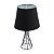 ABAJUR METAL BIVOLT PRETO 27x47cm - Imagem 1