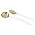 CJ 2PC AÇO INOX P/SERVIR KYOTO DOURADO/OFF WHITE - Imagem 1