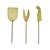 CJ 3PC AÇO INOX P/QUEIJO KYOTO DOURADO/OFF WHITE - Imagem 2