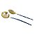 CJ 2PC AÇO INOX P/SERVIR KYOTO DOURADO/AZUL - Imagem 1