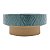 VASO DECORATIVO CERÂMICA AZUL 25x11cm - Imagem 3