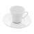 CJ 6 XÍCARAS CAFÉ PORCELANA C/PIRES ADANA BRANCO 90ml - Imagem 1