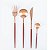 FAQUEIRO 24PC AÇO INOX KYOTO ROSÉ GOLD/CARMIM - Imagem 1