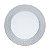 CJ 6 PRATOS DE PORCELNA P/JANTAR FLORIDO SUPER WHITE 27 cm - Imagem 1